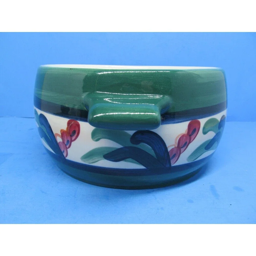 Gail Pittman Juniper Covered Bean Pot Double Handled  Casserole